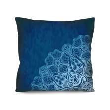 Almofada Valverde Meia Mandala Azul 42x42cm