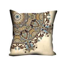 Almofada Valverde Meia Mandala Bege 42x42cm
