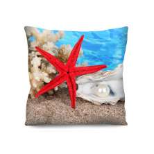 Almofada Valverde Nautica Estrela Vermelha 42x42cm