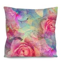 Almofada Valverde Rosas Rosa 42x42cm