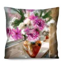 Almofada Valverde Vaso Flores 42x42cm