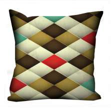 Almofada Valverde Xadres Marrom 42x42cm