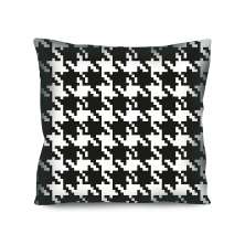 Almofada Valverde Xadres Preto e Branco 42x42cm