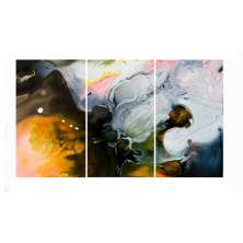 Conjunto com 3 Quadros Decorativos Abstrato III Colorido