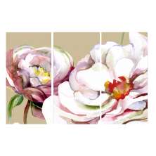 Conjunto com 3 Quadros Decorativos Floral II Colorido