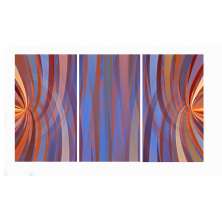 Conjunto com 3 Quadros Decorativos Geo V Colorido