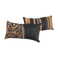 Kit com 2 Almofadas Arabescos Preto e Dourado