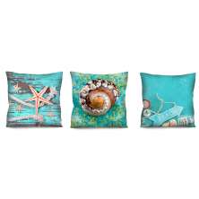 Kit com 3 Almofadas Naútica Azul II 42x42 cm