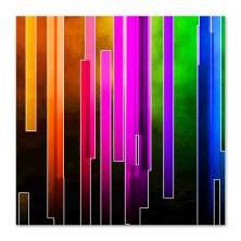Quadro Abstrato II Uniart Colorido 30x30cm