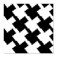 Quadro Abstrato II Uniart Preto & Branco 30x30cm