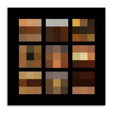 Quadro Abstrato Uniart Marrom 45x45cm