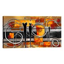 Quadro Abstrato Vermelho I 55x100cm