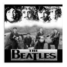 Quadro Beatles Uniart Preto & Branco 30x30cm