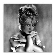Quadro Brigitte Bardot Uniart Preto & Branco 30x30cm
