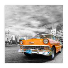 Quadro Carro Uniart Laranja 45x45cm