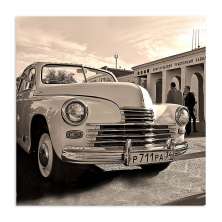 Quadro Carro Uniart Preto & Branco 45x45cm