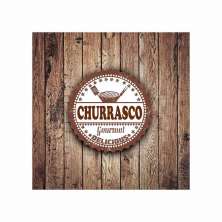 Quadro Churrasco Despojado Marrom 45x45cm