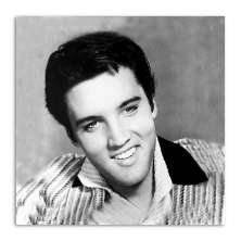 Quadro Elvis Rosto Uniart Preto & Branco 30x30cm