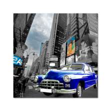Quadro Impressão Digital Carro Azul 45x45 Uniart