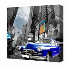 Quadro Impressão Digital Carro Azul Azul 30x30cm Uniart