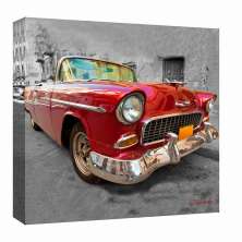Quadro Impressão Digital Carro Grande Vermelho 30x30cm Uniart
