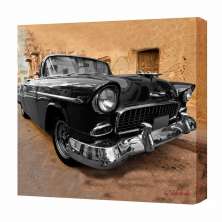 Quadro Impressão Digital Carro Preto 30x30cm Uniart