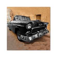 Quadro Impressão Digital Carro Preto 45x45 Uniart