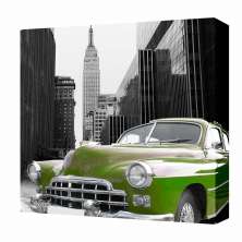 Quadro Impressão Digital Carro Verde 30x30cm Uniart