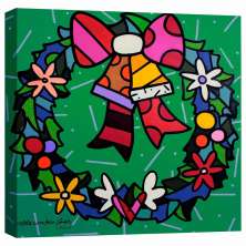 Quadro Impressão Digital Guirlanda Verde 30x30cm Uniart