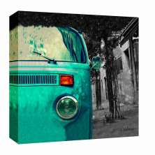 Quadro Impressão Digital Kombi Azul 30x30cm Uniart