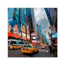 Quadro Impressão Digital Nova York Colorido 45x45 Uniart