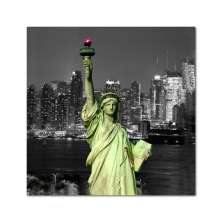 Quadro Impressão Digital Nova York Liberdade Verde 45x45 Uniart