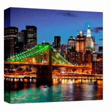 Quadro Impressão Digital Nova York Ponte Colorido 30x30cm Uniart