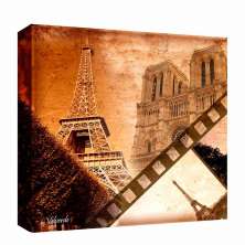 Quadro Impressão Digital Paris Mix Imagens Terra 30x30cm Uniart
