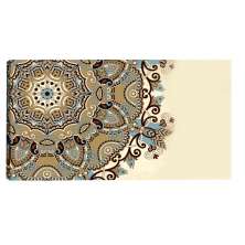 Quadro Mandala Lateral Bege 55x100cm
