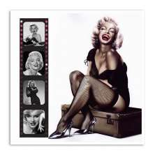 Quadro Marilyn Desenho Uniart Colorido 30x30cm
