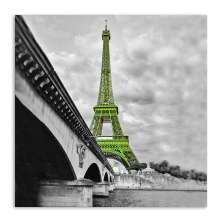 Quadro Paris Torre Uniart Verde 30x30cm