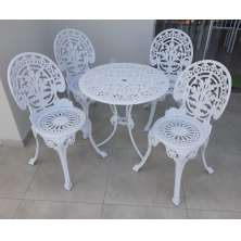 Conjunto de Mesa Para Jardim Espanhol em Alumínio Fundido Unifer Móveis