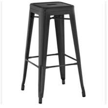Banqueta Alta Iron Tolix - 76 Cm - Preto - FOSCO