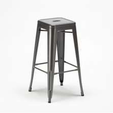 Cadeira  Alta Banqueta Ferro Francesa  Bar Gourmet Preto