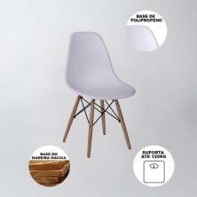 Cadeira Charles Eames Eiffel Madeira Branca
