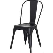 Cadeira Tolix Iron Design Preto  Aço Industrial Sala Cozinha Jantar Bar - FOSCO