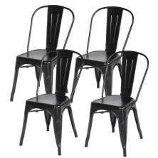 Kit 4 Cadeiras Para Bar/restaurante/área Externa Tolix - FOSCO