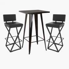 Kit Mesa Bar Bistrô Tolix Com 2 Banquetas Bistrô Industrial