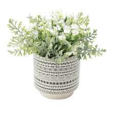 Cachepot Aztec Branco 10 x 11 cm
