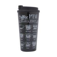 Copo Coffee Preto e Branco 16,5x5,2x7,7 cm