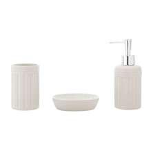 Kit Banheiro Cariátides Branco 9x18x20 cm