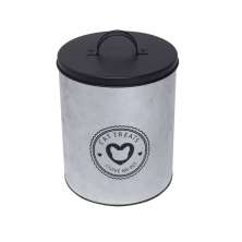 Pote Cat Food Preto e Cinza 26x19,5x19,5 cm