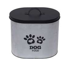 Pote Dog Food Preto e Cinza 21x15x25 cm