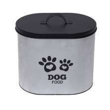 Pote Dog Food Preto e Cinza 25,5x20x30 cm